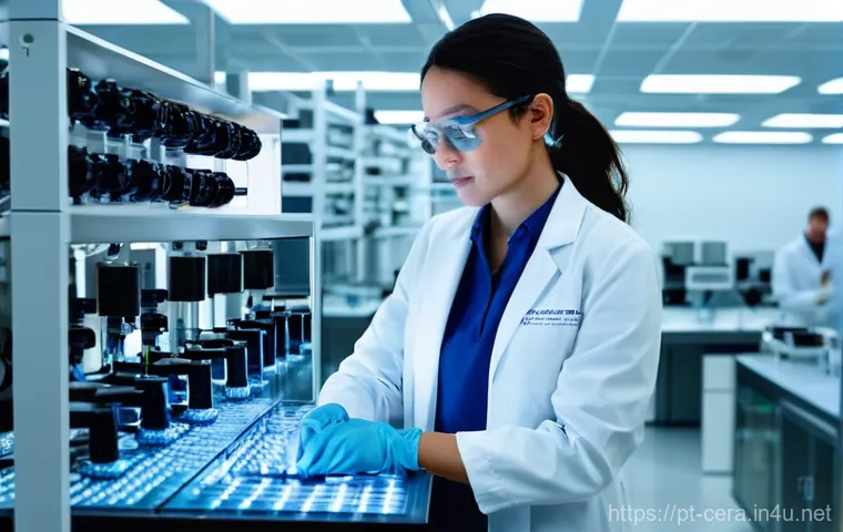 세라믹 기술 연봉협상 - **Prompt 1: Advanced Ceramic Engineer in a Modern Lab**
"A highly skilled and focused female eng...